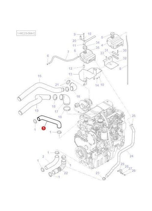 Massey Ferguson - Top Radiator Hose - 4286739M1 - Farming Parts