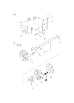 Massey Ferguson - Bolt Cap Head M12x45 - 3010144X1 - 3016535X1 - Farming Parts