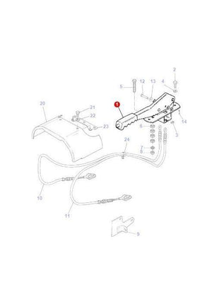 Massey Ferguson - Handbrake Lever - 3823545M91 - Farming Parts