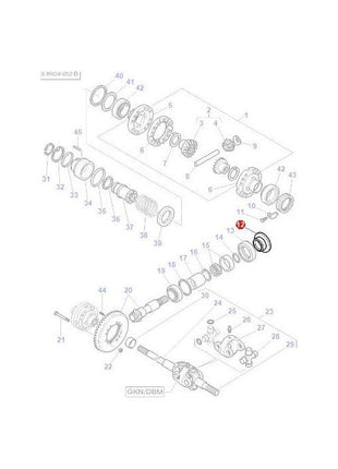 Massey Ferguson - Nut Pinion Shaft - 3764502M1 - Farming Parts