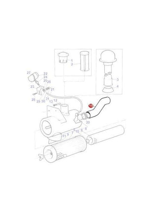 Massey Ferguson - Hose Air Filter - 1861746M1 - Farming Parts