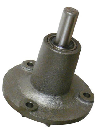 A Water Pump Assembly from Sparex, featuring a cylindrical shaft and circular base with four mounting holes, suitable for Massey Ferguson models. (Sparex Part No.S.43396)