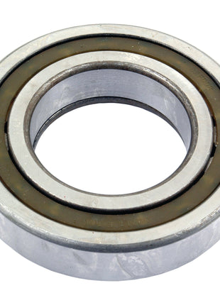 Close-up of a 55mm x 100mm x 21mm Sparex Cylindrical Roller Bearing (NUP211) - S.43447 with an inner and outer ring, typically used in machinery to reduce friction between moving parts.