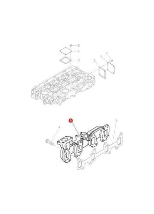 Massey Ferguson - Exhaust Manifold - 4227102M1 - Farming Parts