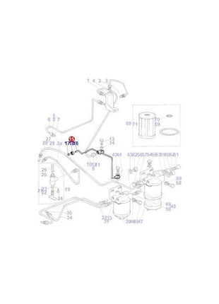 Massey Ferguson - Fuel Pipe - 887046M92 - Farming Parts