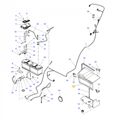 Massey Ferguson - Battery Cover - 4353965M1 - Farming Parts