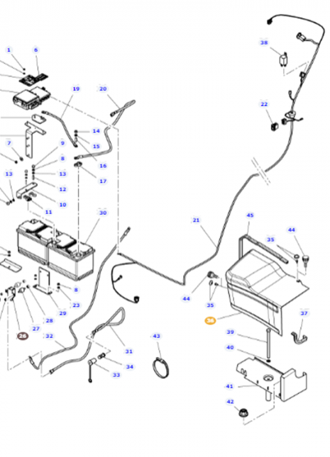 Massey Ferguson - Battery Cover - 4353965M1 - Farming Parts