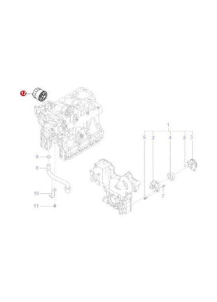 Massey Ferguson - Oil Filter - 3757038M2 - Farming Parts