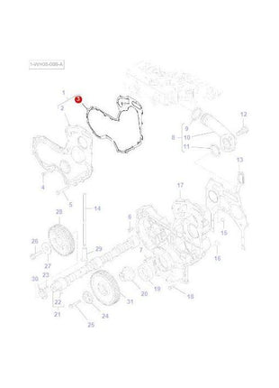 Massey Ferguson - Gasket Timing Cover - 4224958M1 - Farming Parts