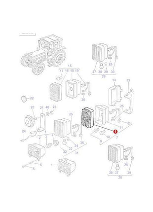 Massey Ferguson - Lens Front L/H or R/H - 1424346M1 - Farming Parts