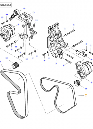 Massey Ferguson - Drive Belt - 4374378M1 - Farming Parts