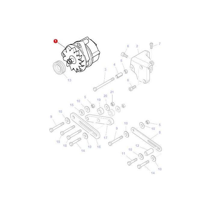 Massey Ferguson - Alternator 80amp - 4287013M3 - Farming Parts