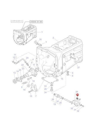 Massey Ferguson - Bush Clutch Pedal Linkage - 3801223M1 - Farming Parts