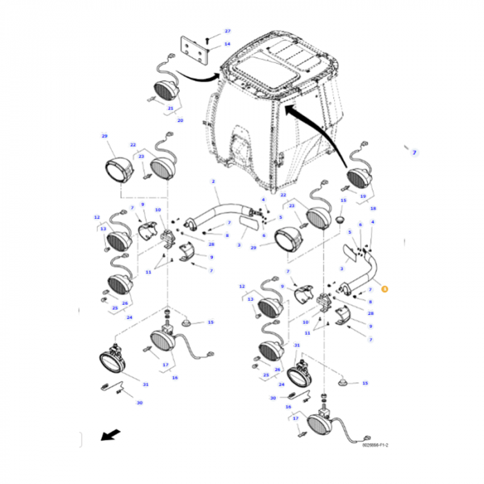 Massey Ferguson - Hand Rail Bracket - 4382949M5 - Farming Parts