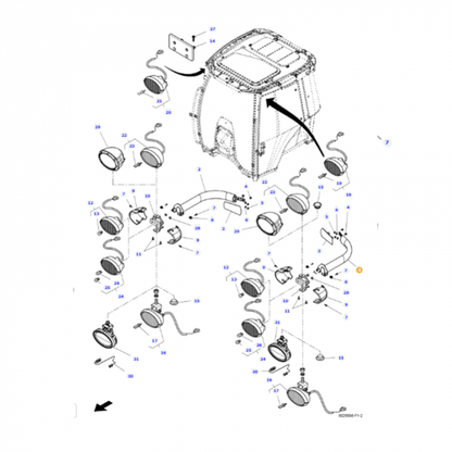 Massey Ferguson - Hand Rail Bracket - 4382949M5 - Farming Parts
