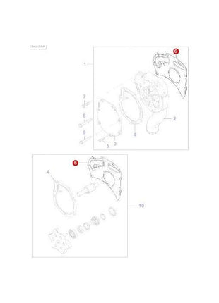 Massey Ferguson - Water Pump Gasket - 4224960M1 - Farming Parts