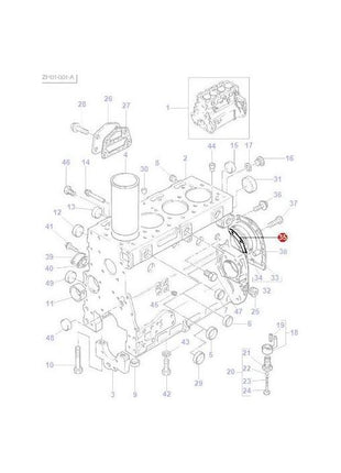 Massey Ferguson - Gasket Rear Crankshaft Housing - 4223587M1 - Farming Parts