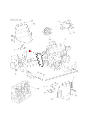 Massey Ferguson - Fan Belt - 3780607M91 - Farming Parts