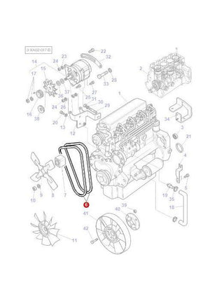 Massey Ferguson - Fan Belt - 3808704M1 - Farming Parts