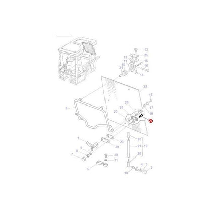 Massey Ferguson - Screw Rear Window Handle - 3619908M1 - Farming Parts