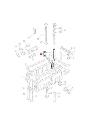 Massey Ferguson - Tube Dipstick - 3641805M1 - Farming Parts