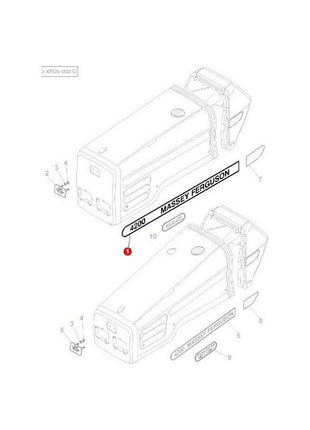 Massey Ferguson - Decal Left Hand - 3807920M1 - Farming Parts