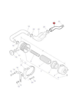 Massey Ferguson - Hose Air Filter - 3808460M1 - Farming Parts