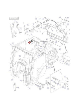 Massey Ferguson - Latch Rear Window - 3477711M1 - Farming Parts