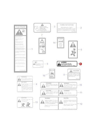 Massey Ferguson - Decal Warning - 3595685M1 - Farming Parts