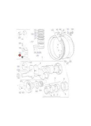 Massey Ferguson - Nut Cylinder Head/Conrod - 1476245X1 - Farming Parts