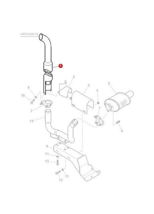 Massey Ferguson - Silencer - 3821884M92 - Farming Parts