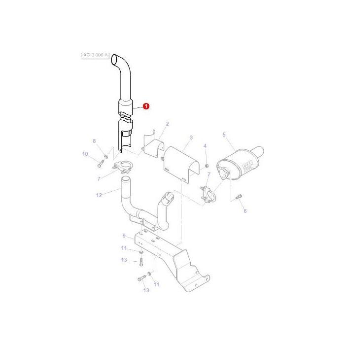 Massey Ferguson - Silencer - 3821884M92 - Farming Parts