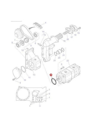 Massey Ferguson - O Ring Pump Mount - 363888X1 - Farming Parts