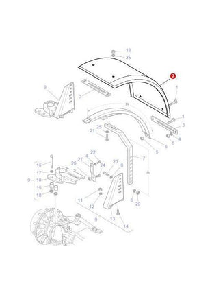 Massey Ferguson - Fender Skin 320mm - 3715947M2 - 3715947M3 - Farming Parts