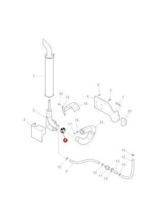 Massey Ferguson - Exhaust Clamp 95mm - 3780863M1 - Farming Parts