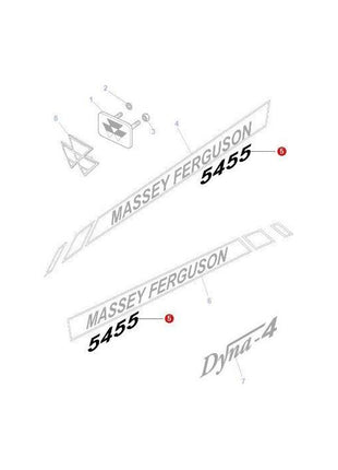 Massey Ferguson - 5455 Decal - 4273011M1 - Farming Parts