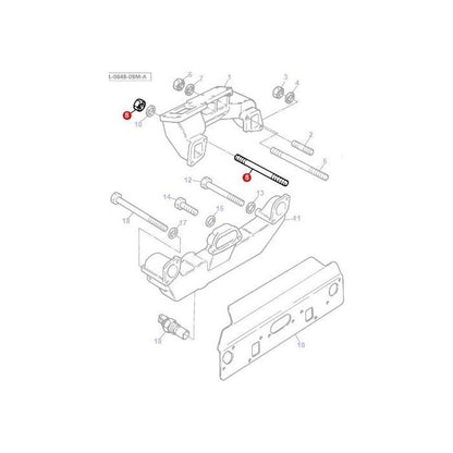 Massey Ferguson - Stud Exhaust Manifold - 731659M1 - Farming Parts