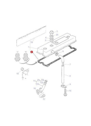 Massey Ferguson - Rocker Cover Gasket - 3641891M1 - Farming Parts