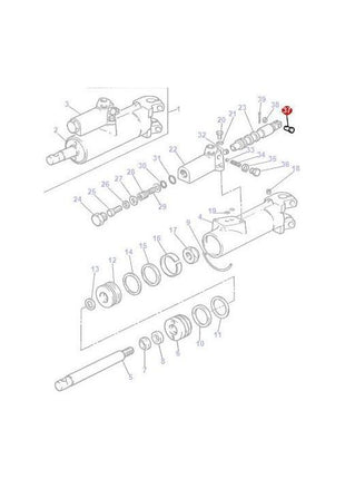 Massey Ferguson - Pin Steering Valve - 1888905M1 - Farming Parts