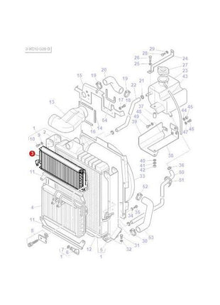 Massey Ferguson - Oil Cooler - 3824479M2 - Farming Parts