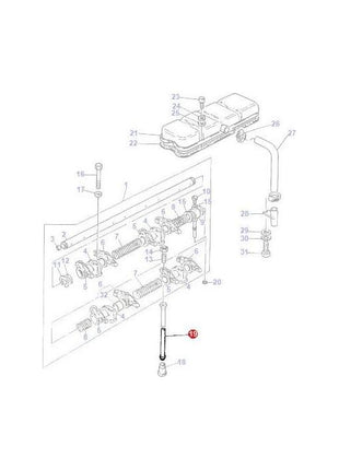 Massey Ferguson - Push Rod - 733817M1 - Farming Parts