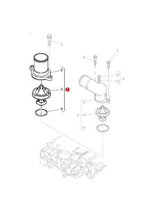 Massey Ferguson - Thermostat - 4225430M1 - Farming Parts