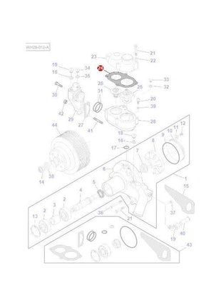 Massey Ferguson - Gasket Thermostat Housing - V836329632 - Farming Parts