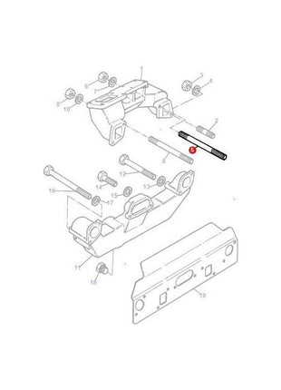 Massey Ferguson - Stud Exhaust Manifold - 731630M1 - Farming Parts