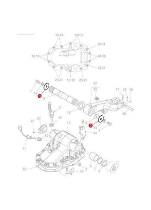 Massey Ferguson - Washer Lift Shaft - 3715667M2 - Farming Parts