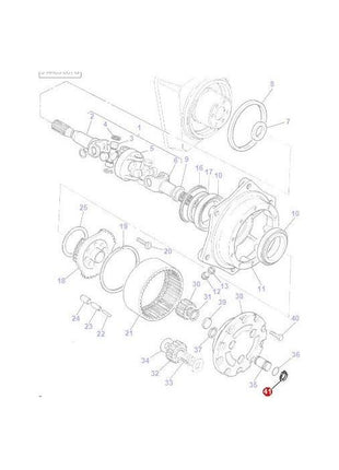 Massey Ferguson - Retaining Ring - 6241193M1 - Farming Parts