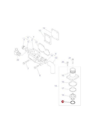 Massey Ferguson - O Ring Thermostat Housing - 4222848M1 - Farming Parts