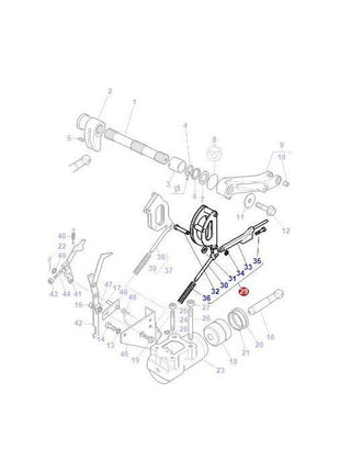 Massey Ferguson - Control Lever - 1660324M91 - Farming Parts