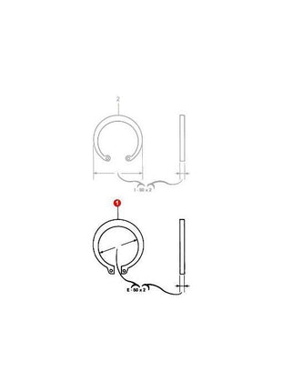 Massey Ferguson - Circlip External 50mm - 1440873X1 - Farming Parts