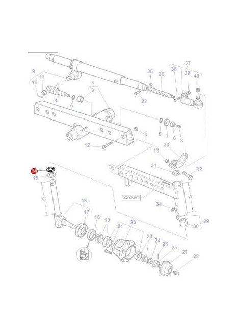 Massey Ferguson - Thrust Washer - 1696721M1 - Farming Parts